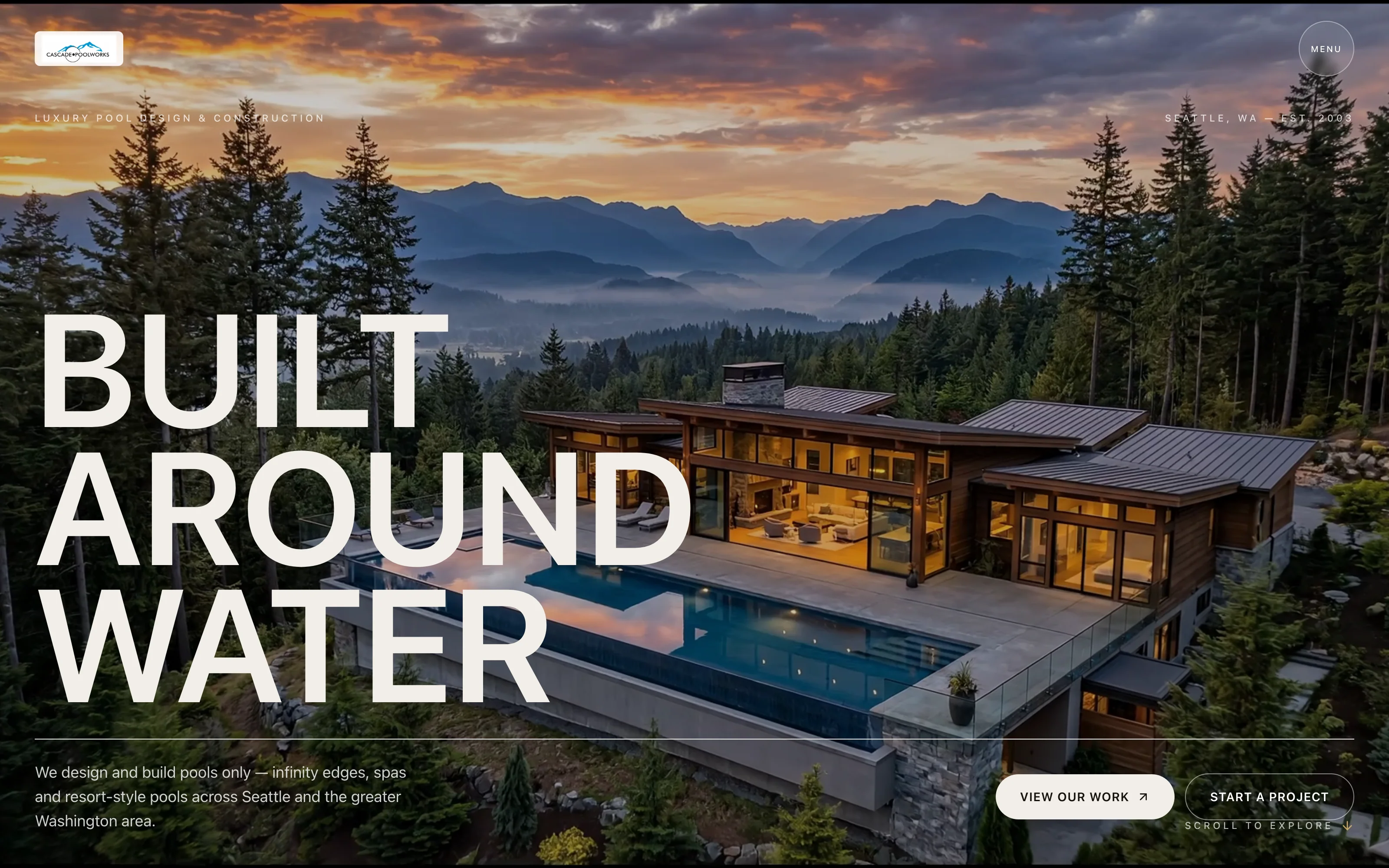 Cascade Poolworks — website by Finetuned Studio